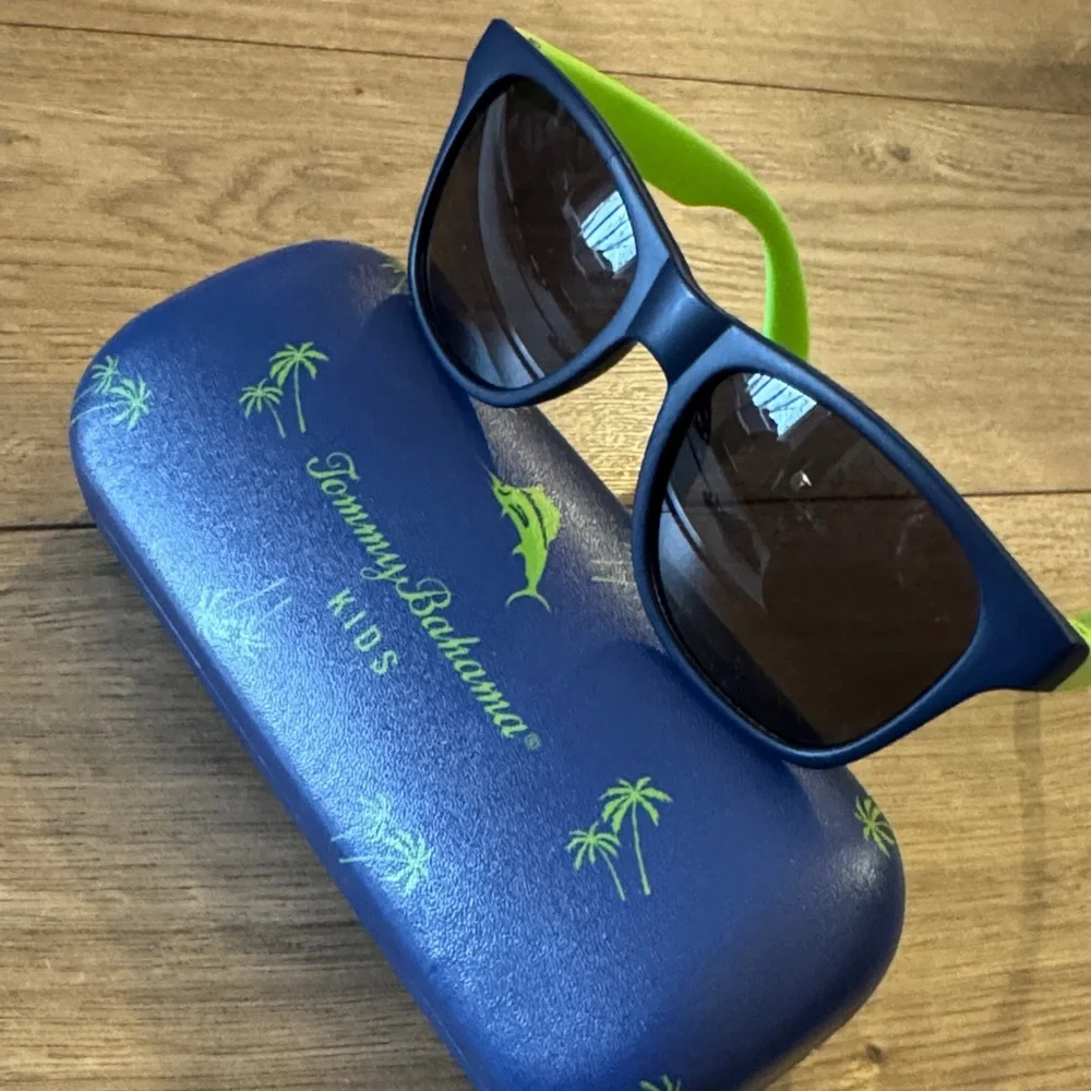 Tommy Bahama Kids Blue and Green Sunglasses with Matching Case